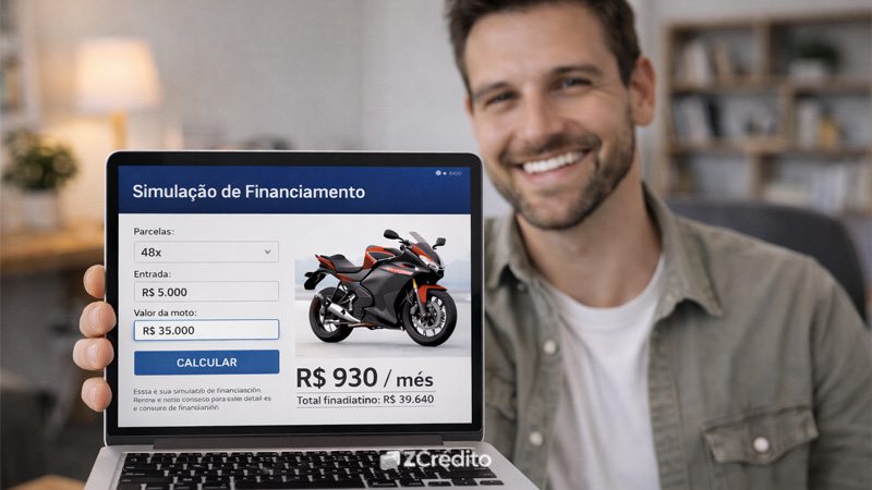 Simular financiamento moto online: onde fazer, como funciona e exemplos reais no Brasil em 2026